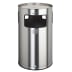 Edelstahl Abfallsammler H 66 mit integriertem Ascher und Griff
